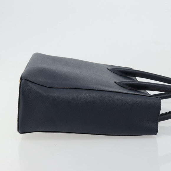 CELINE Hand Bag Leather Navy Auth yk17129