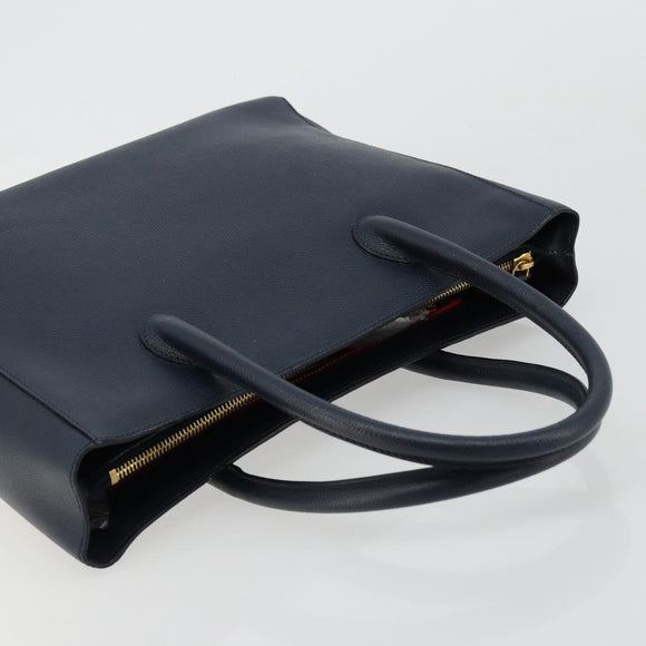 CELINE Handtas Leer Marineblauw Auth yk17129