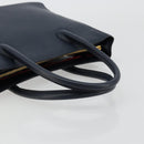 CELINE Hand Bag Leather Navy Auth yk17129-7