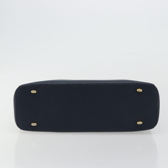 CELINE Handtas Leer Marineblauw Auth yk17129