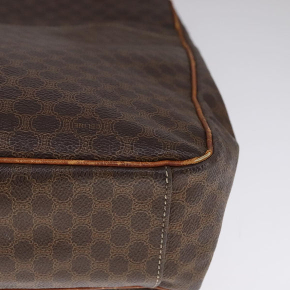 CELINE Macadam Canvas Tote Bag PVC Brown Gold Auth yk17143