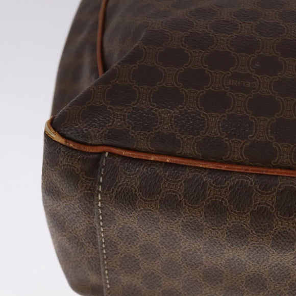 CELINE Macadam Canvas Tote Bag PVC Brown Gold Auth yk17143