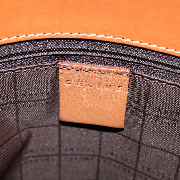 CELINE Macadam Canvas Tote Bag PVC Brown Gold Auth yk17143