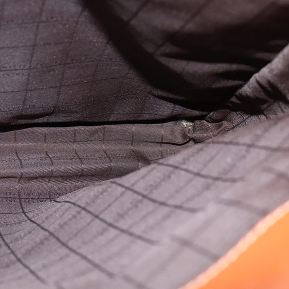 CELINE Macadam Canvas Tote Bag PVC Brown Gold Auth yk17143