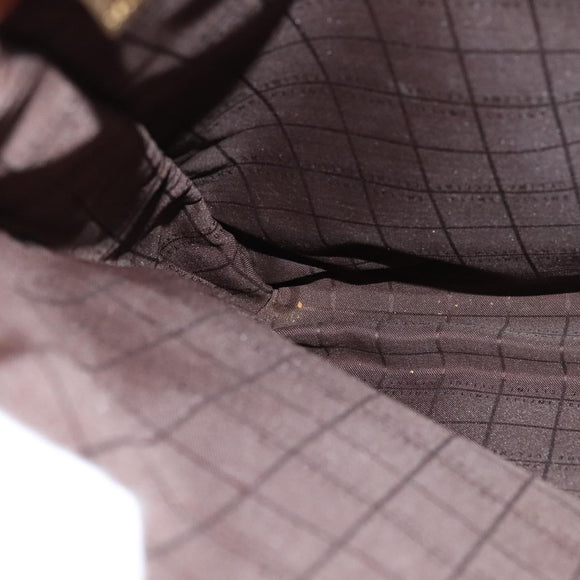 CELINE Macadam Canvas Tote Bag PVC Brown Gold Auth yk17143