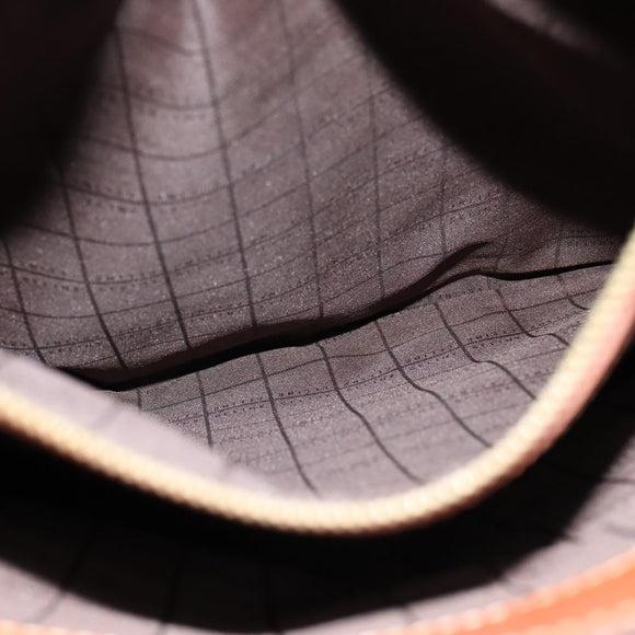 CELINE Macadam Canvas Tote Bag PVC Brown Gold Auth yk17143