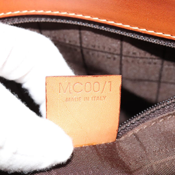 CELINE Macadam Canvas Tote Bag PVC Brown Gold Auth yk17143