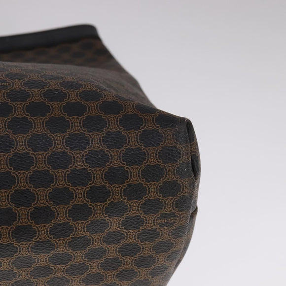 CELINE Macadam Canvas Tote Bag PVC Leather Black Auth yk17145