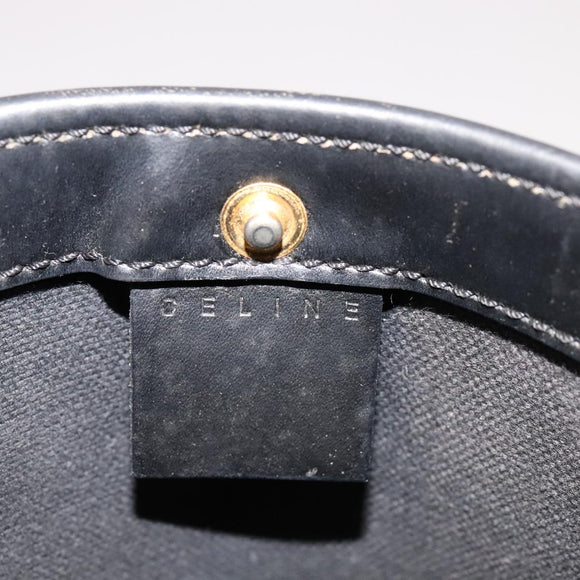 CELINE Macadam Canvas Tote Bag PVC Leather Black Auth yk17145