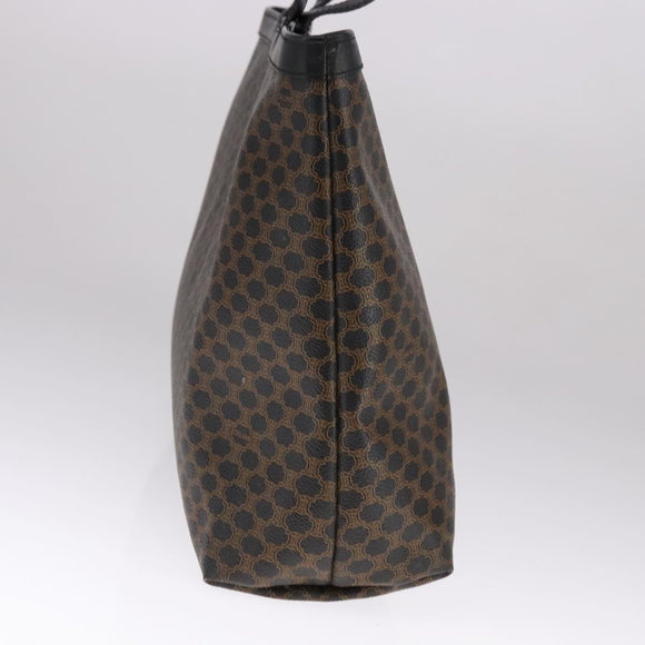 CELINE Macadam Canvas Tote Bag PVC Leather Black Auth yk17145