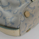CELINE C Macadam Canvas Shoulder Bag Light Blue Auth yk17148-14