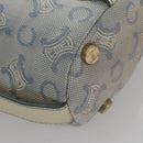 CELINE C Macadam Canvas Shoulder Bag Light Blue Auth yk17148-16