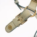 CELINE C Macadam Canvas Shoulder Bag Light Blue Auth yk17148-9
