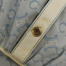 CELINE C Macadam Canvas Shoulder Bag Light Blue Auth yk17148-10