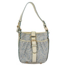 CELINE C Macadam Canvas Shoulder Bag Light Blue Auth yk17148-13