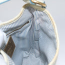 CELINE C Macadam Canvas Shoulder Bag Light Blue Auth yk17148-21