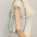 CELINE C Macadam Canvas Shoulder Bag Light Blue Auth yk17148-25