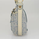 CELINE C Macadam Canvas Shoulder Bag Light Blue Auth yk17148-3