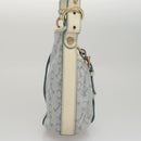 CELINE C Macadam Canvas Shoulder Bag Light Blue Auth yk17148-4