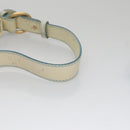 CELINE C Macadam Canvas Shoulder Bag Light Blue Auth yk17148-7