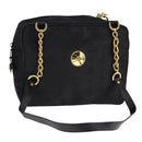 MCM Vicetos Logogram Chain Shoulder Bag Nylon Black Auth yk17160-1