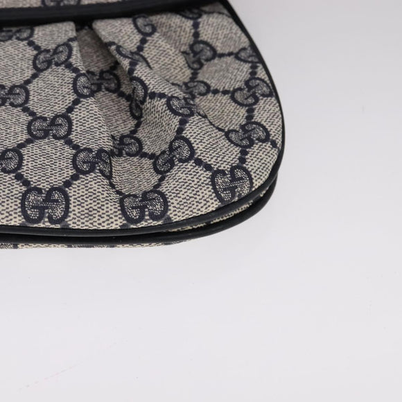 GUCCI GG Supreme Sherry Line Shoulder Bag PVC Red Navy Auth yk17172