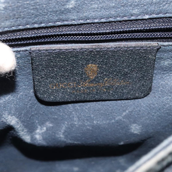 GUCCI GG Supreme Sherry Line Shoulder Bag PVC Red Navy Auth yk17172