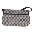 GUCCI GG Supreme Sherry Line Shoulder Bag PVC Red Navy Auth yk17172-3