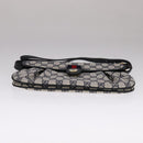 GUCCI GG Supreme Sherry Line Shoulder Bag PVC Red Navy Auth yk17172-9