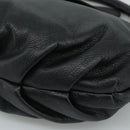 Salvatore Ferragamo Fringe Hand Bag Leather Black Auth yk17180-9