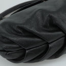 Salvatore Ferragamo Fringe Hand Bag Leather Black Auth yk17180-11