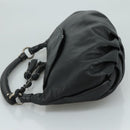 Salvatore Ferragamo Fringe Hand Bag Leather Black Auth yk17180-3