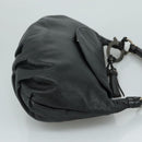 Salvatore Ferragamo Fringe Hand Bag Leather Black Auth yk17180-4
