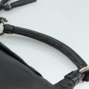 Salvatore Ferragamo Fringe Hand Bag Leather Black Auth yk17180-8