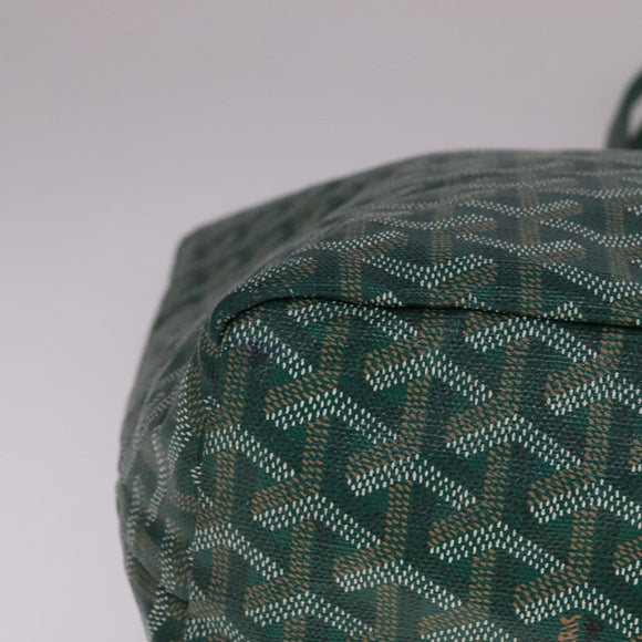 GOYARD Herringbone Saint Louis PM Tote Bag PVC Green Auth yk17206