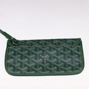 GOYARD Herringbone Saint Louis PM Tote Bag PVC Green Auth yk17206-19