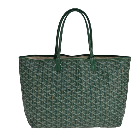 GOYARD Herringbone Saint Louis PM Tote Bag PVC Green Auth yk17206