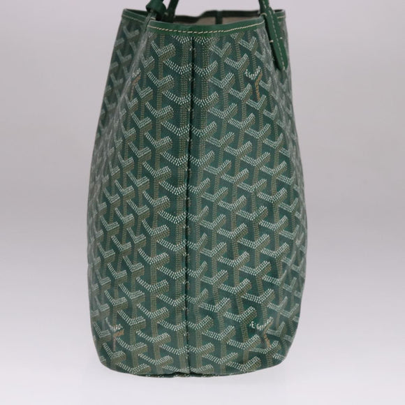 GOYARD Herringbone Saint Louis PM Tote Bag PVC Green Auth yk17206