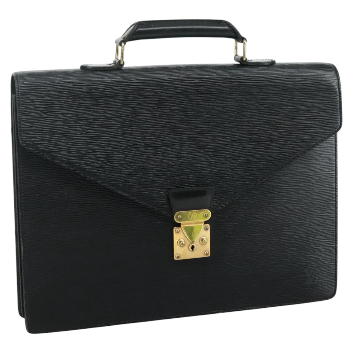 LOUIS VUITTON Epi Serviette Ambassador Business Bag Black M54412