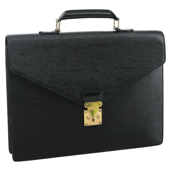 LOUIS VUITTON Epi Serviette Ambassador Business Bag Black M54412 LV Auth yk17207