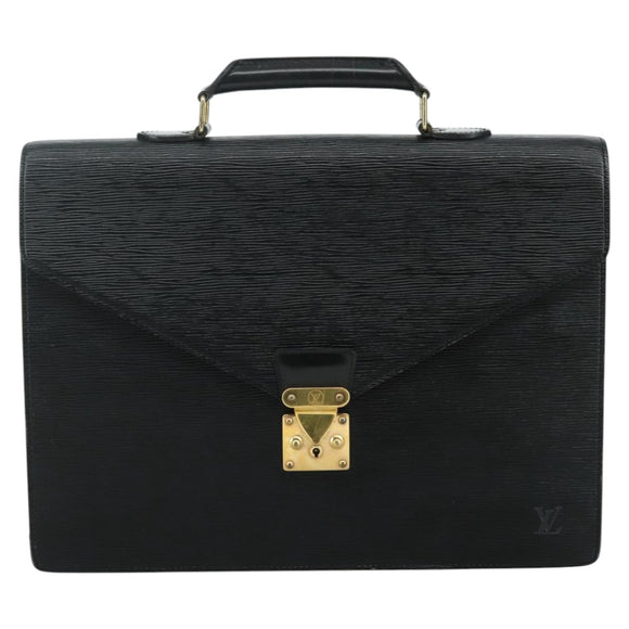 LOUIS VUITTON Epi Serviette Ambassador Business Bag Black M54412 LV Auth yk17207