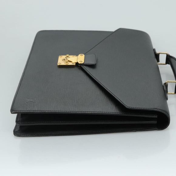 LOUIS VUITTON Epi Serviette Ambassador Business Bag Black M54412 LV Auth yk17207
