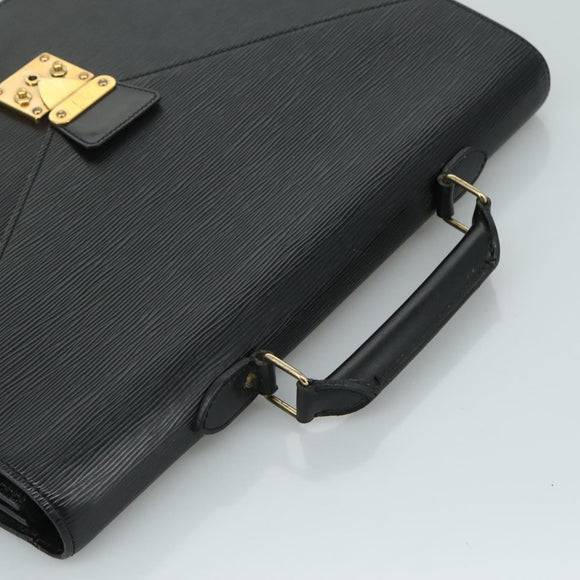 LOUIS VUITTON Epi Serviette Ambassador Business Bag Black M54412 LV Auth yk17207