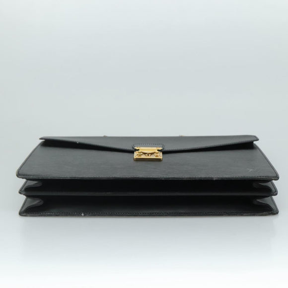 LOUIS VUITTON Epi Serviette Ambassador Business Bag Black M54412 LV Auth yk17207