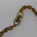 Christian Dior Bracelet Twist Necklace metal 2Set Gold Auth yk17215-13