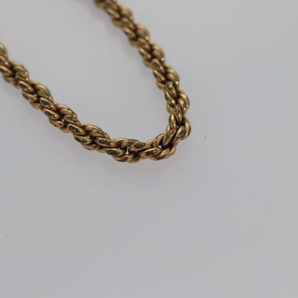 Christian Dior Bracelet Twist Necklace metal 2Set Gold Auth yk17215