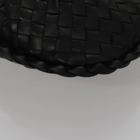 BOTTEGA VENETA INTRECCIATO Mini Hobo Hand Bag Leather Black 189227 Auth yk17218AM