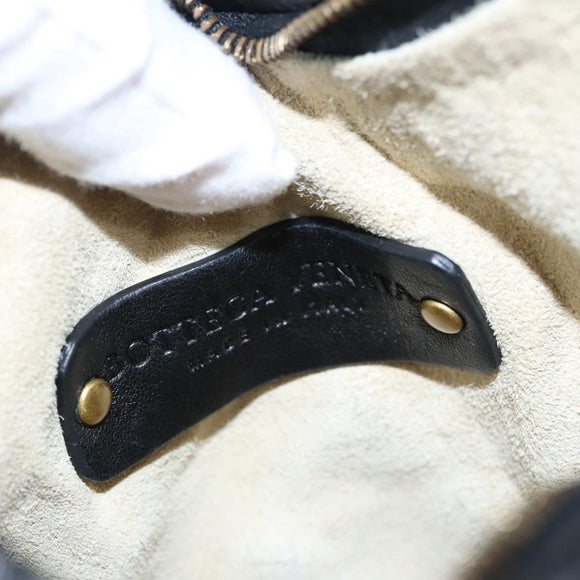 BOTTEGA VENETA INTRECCIATO Mini Hobo Hand Bag Leather Black 189227 Auth yk17218AM