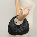 BOTTEGA VENETA INTRECCIATO Mini Hobo Hand Bag Leather Black 189227 Auth yk17218AM-21