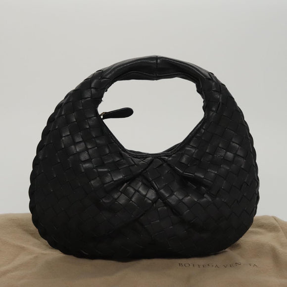 BOTTEGA VENETA INTRECCIATO Mini Hobo Hand Bag Leather Black 189227 Auth yk17218AM